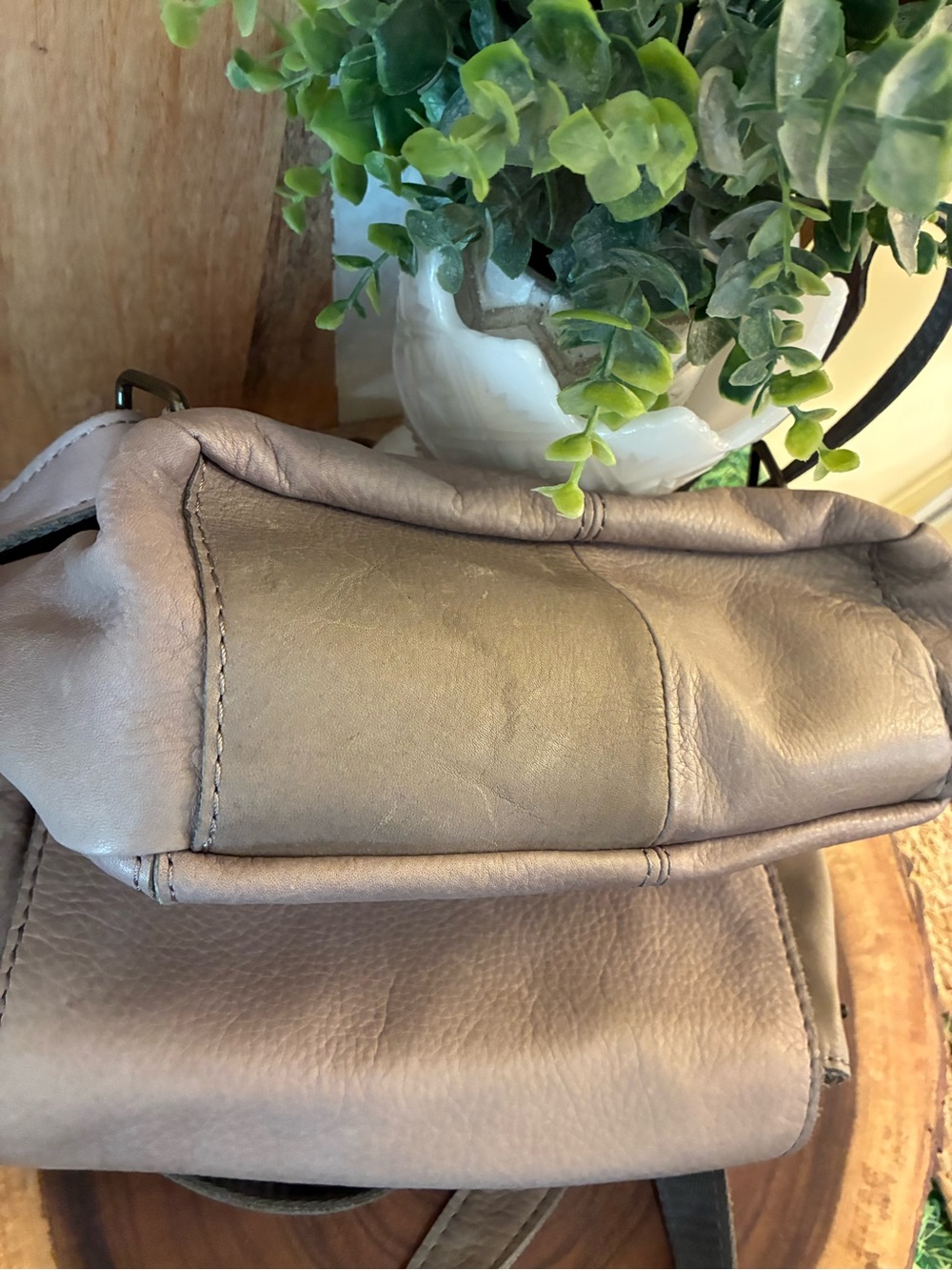 American Leather Gray Cleveland Convertible Backpack Purse - Picture 7 of 9